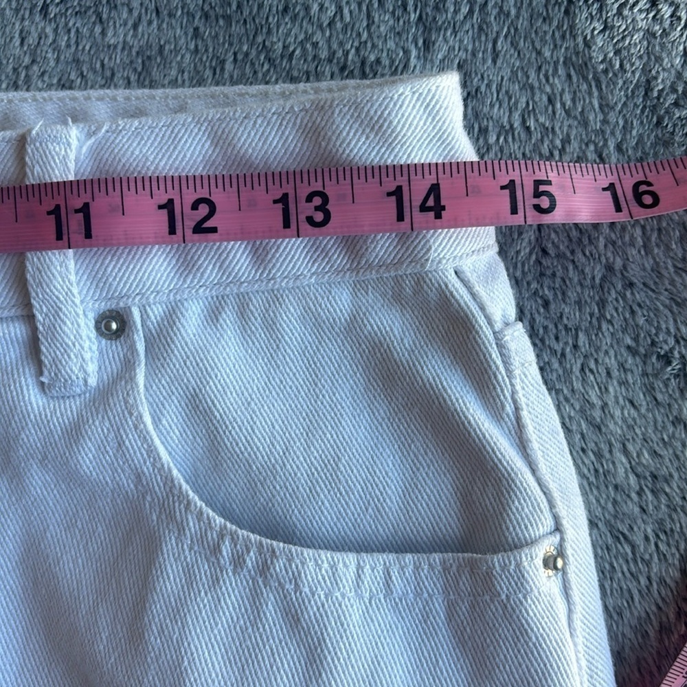 Harper Mini Skirt in White Denim Size Large EUC - Picture 4 of 6